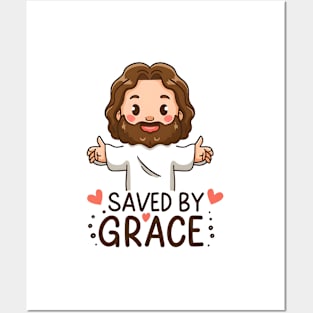 Saved by Grace, Christian Quote Posters and Art